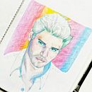 Il mio progetto del corso: Ritratti vivaci con matite colorate. Un proyecto de Dibujo, Dibujo de Retrato, Sketchbook y Dibujo con lápices de colores de seme - 01.02.2023