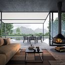Raindrops & Fire sparks. Een project van  Architecturale illustratie, 3D, Marketing,  3D-ontwerp y  Interieur van r41ph - 02.02.2023