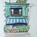 Mein Abschlussprojekt für den Kurs: Expressive Architekturskizzen mit Markern. Un projet de Esquisse , Dessin, Illustration architecturale, Carnet de croquis et Illustration à l'encre de karlotta72 - 03.02.2023