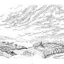 En vélo sur la colline - 2022. Un proyecto de Ilustración tradicional, Dibujo e Ilustración con tinta de Domi B - 03.02.2023