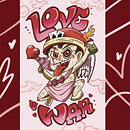 Love is War. Traditional illustration, Character Design, Digital Lettering, Advertising, Editorial Design, Packaging, Artistic Drawing, Comic, and Lettering project by Luis Angel Vázquez Guerra - 02.02.2023