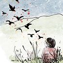 Der Traum vom Fliegen. Un proyecto de Ilustración tradicional de Anne - 04.02.2023