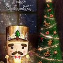 Nutcracker Christmas Card. Ilustração tradicional e Ilustração digital projeto de Shaindel - 05.02.2023