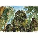 angkor wat temple . Traditional illustration, and Watercolor Painting project by Maggie Huth - 02.05.2023