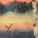 Mi proyecto del curso: Paisajes atmosféricos en acuarela. Fine Arts, Painting, and Watercolor Painting project by chusan_c - 02.06.2023