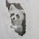 Raccoon (Procyon lotor): Naturalistic Animal Drawing with Graphite Pencil. Un projet de Illustration traditionnelle, Dessin au cra, on, Dessin, Illustration naturaliste, Esquisse , Dessin réaliste , et Narration de Brad Atchison - 07.02.2023