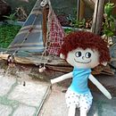 Muñeco de tela, Vicente pequeño un muñeco que hice de mi hijo que tiene TEA y para él . Character Design project by JOHANA ABERASTEGUY - 02.08.2023