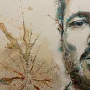 My project for course: Experimental Portraiture with Ink, Tea and Alcohol. Un projet de Beaux Arts, Peinture, Dessin et Illustration à l'encre de Sara - 09.02.2023