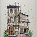 My project for course: Expressive Architectural Sketching with Colored Markers. Un projet de Esquisse , Dessin, Illustration architecturale, Carnet de croquis et Illustration à l'encre de jamiewarkentin - 11.02.2023