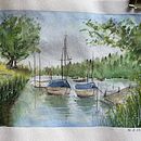 Mijn project van de cursus: Leer zeelandschappen schilderen met aquarel. Een project van Schilderij, Aquarelschilderen y Naturalistische illustratie van Natalia Kołodziej - 12.02.2023