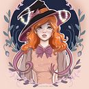 Halloween witch. Traditional illustration project by alessandra_ep - 02.14.2023