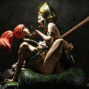 Nidalee y Cassiopeia. Character Design, To, Design, and Sculpture project by Fanor Alexis Montaño Garcia - 02.14.2023