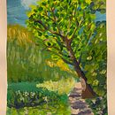 My project for course: Landscape Painting with Gouache for Beginners. Un projet de Beaux Arts, Peinture, Illustration naturaliste , et Peinture gouache de Lemaitre Christine - 15.02.2023