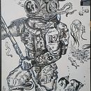 Crazy diving suit. Projekt z dziedziny Trad, c i jna ilustracja użytkownika Selbor Draws - 26.08.2022