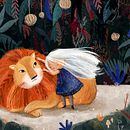 Little Lion and girl illustration . Traditional illustration project by Lucy Fleming - 02.17.2023