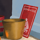 still life with dog poop sign. Traditional illustration project by darida - 02.07.2021
