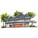 Mi proyecto del curso: Dibujo arquitectónico expresivo con marcadores de colores. Un proyecto de Bocetado, Dibujo, Ilustración arquitectónica, Sketchbook e Ilustración con tinta de Nadia Ham - 19.02.2023