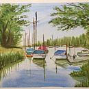 Il mio progetto del corso: Pittura di paesaggi marini ad acquerello. Painting, Watercolor Painting, and Naturalistic Illustration project by Laura Scuriatti - 02.20.2023