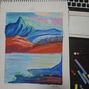 My project for course: Landscapes with Oil Pastels and Crayons: Playing with Light. Projekt z dziedziny Trad, c, jna ilustracja,  Sztuki piękne, R, sunek ołówkiem,  R, sunek,  R, sunek art, st i czn użytkownika wildcard_magician - 21.02.2023