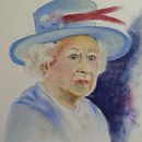 The Queen. Un projet de Dessin réaliste, Dessin de portrait, Dessin, Dessin aux cra , et ons de couleur de Rudi L - 21.02.2023