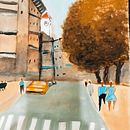 Mi proyecto del curso: Paisajes urbanos en acuarela Ein Projekt aus dem Bereich Bildende Künste, Aquarellmalerei und Architektonische Illustration von Rosiere dos Santos - 21.02.2023