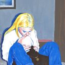 My project for course: Expressive Figure Drawing: Explore Lines, Shapes and Colors. Un projet de Beaux Arts, Dessin au cra, on, Dessin, Dessin de portrait, Dessin réaliste, Dessin anatomique , et Peinture gouache de Ilona Vashchyshyn - 22.02.2023