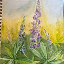 My project for course: Negative Watercolor Painting for Botanical Illustration. Un progetto di Illustrazione tradizionale, Pittura ad acquerello e Illustrazione botanica di jess_mekkelholt - 22.02.2023