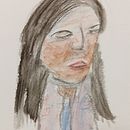 Mi proyecto del curso: retrato de frente ,de lado y de perfil de la misma persona. Un progetto di Pittura, Pittura ad acquerello, Disegno di ritratti e Sketchbook di merordassantos - 23.02.2023