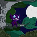 Sableye (Primer dibujo digital). Projekt z dziedziny Trad, c, jna ilustracja, Ilustracja c, frowa i Projektowanie postaci użytkownika Daniel Alamos Zepeda - 05.11.2022