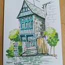 Mein Abschlussprojekt für den Kurs: Expressive Architekturskizzen mit Markern. Een project van  Schetsen,  Tekening,  Architecturale illustratie, Sketchbook y  Illustratie met inkt van tintulantus - 25.02.2023