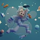 Mon projet du cours : Création de personnages 3D avec Blender . 3D, Design de caractere, modelare 3D, design de caractere 3D și design 3D de Laurelyne Damier - 02.26.2023