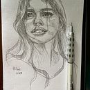 My project for course: Graphite Line Drawing for Portrait Sketchbooking. Un projet de Beaux Arts, Esquisse , Dessin, Dessin de portrait , et Carnet de croquis de reillo_alex - 26.02.2023