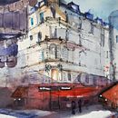 Mein Abschlussprojekt für den Kurs: Architektonische Zeichnung mit Aquarell und Tinte. Un proyecto de Bocetado, Dibujo, Pintura a la acuarela, Ilustración arquitectónica, Sketchbook e Ilustración con tinta de Barbara Krammer - 26.02.2023
