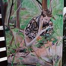 Der erste Hirsch. Acr, and lic Painting project by Maria Märtl - 02.27.2023