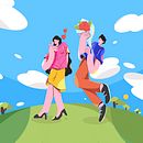 My project for course: Vibrant Illustrations from Scratch in Procreate. Een project van Traditionele illustratie, Ontwerp van personages, Digitale illustratie y  Digitaal schilderij van ihdizen - 27.02.2023