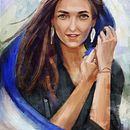 Female portrait : Aroma of İstanbul. Projekt z dziedziny Trad, c, jna ilustracja, Ilustracja c, frowa, Malarstwo c i frowe użytkownika Sasha Ozkan - 28.02.2023