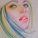 Il mio progetto del corso: Ritratti vivaci con matite colorate. Een project van  Tekening,  Portrettekening, Sketchbook y Tekenen met kleurpotloden van Nadia Puccio - 28.02.2023