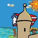 Coqui de Puerto Rico en un paddle board . Un proyecto de Ilustración tradicional de Ligia Alverio - 28.02.2023