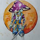 My project for course: Fantastical Characters with Ink and Watercolor . Un projet de Illustration traditionnelle, Conception de personnages, Dessin au cra, on, Dessin, Aquarelle et Illustration à l'encre de Derrick Hairston - 28.02.2023
