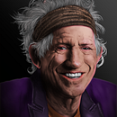 Keith Richards - Digital painting. Portrait Drawing, Digital Painting, Traditional illustration, Realistic Drawing, and Digital Drawing project by Facundo Emmanuel Mansilla - 03.01.2023