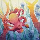 Mi proyecto del curso: Técnicas de ilustración con acuarela y gouache. Ilustração tradicional, Artes plásticas, Pintura, Pintura em aquarela, Ilustração infantil, e Pintura guache projeto de Darudo The Mangaka - 03.03.2023