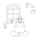 Meu projeto do curso: Procreate: técnicas de ilustração criativa. Ilustração tradicional, Ilustração digital, e Desenho digital projeto de thaclark - 04.03.2023