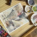 Un verano en París. Mi proyecto del curso: Fundamentos de la luz y el color para acuarela. Een project van Schilderij, Aquarelschilderen y  Architecturale illustratie van Andreina GilSantander - 04.03.2023