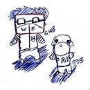 Me with the dog. Un projet de Illustration traditionnelle de Leon Daniel - 05.03.2023