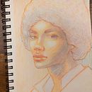 My project for course: Vibrant Portrait Drawing with Colored Pencils. Drawing, Portrait Drawing, Sketchbook, and Colored Pencil Drawing project by carol_peterson37 - 03.06.2023