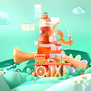 My project for course: Modeling a Colorful 3D World in Cinema 4D and Redshift. 3D, Digital Illustration, 3D Modeling, and 3D Design project by Carol Wang - 02.25.2023