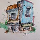 Mijn project van de cursus: Creëer expressieve architecturale schetsen met kleurstiften Ein Projekt aus dem Bereich Skizzenentwurf, Zeichnung, Architektonische Illustration, Sketchbook und Illustration mit Tinte von Claudia Cornelissen -Boumans - 07.03.2023
