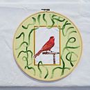 Little cute canary - Colección de bordado. Embroider, Arts, Crafts, and Traditional illustration project by María Sarrias Pelegrín - 03.07.2023