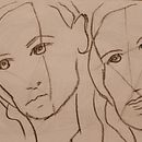 Meu projeto do curso: Desenhos de retratos expressivos com giz pastel seco. Un projet de Illustration traditionnelle, Beaux Arts, Dessin, Dessin de portrait , et Dessin artistique de Anna Anny - 11.03.2023