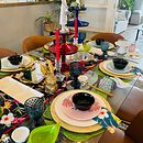 Mi proyecto fue mi mesa de cumple , mesa puesta para acomodar bufete de sushi y entradas  Ein Projekt aus dem Bereich H, werk, Keramik und Innenarchitektur von doridereposteria - 12.03.2023